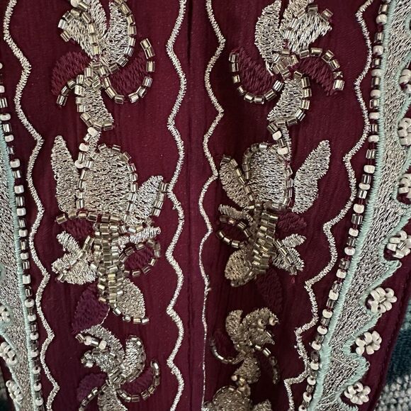 NWT Soft Surroundings Icons Kimono Wrap One Size Acrylic Beaded Embroided - Picture 4 of 10